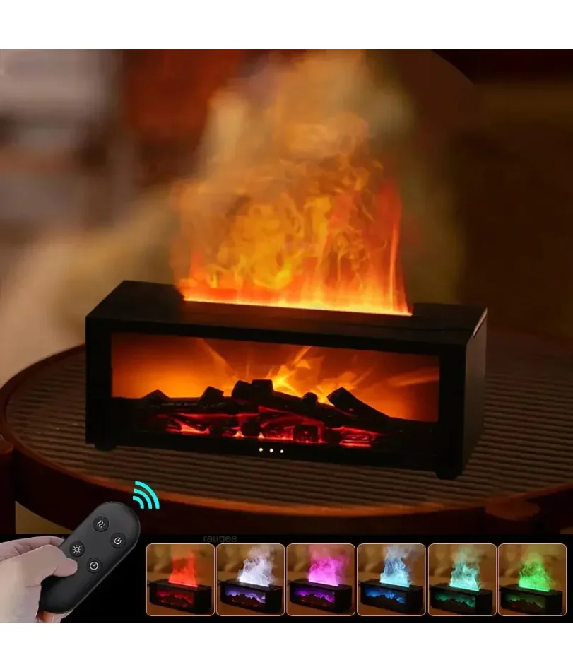 

Air Humidifier Essential Oils Humidifiers Home Aroma Humidifier Flame Automatic Fragrance Diffuser With LED Light Remote Control