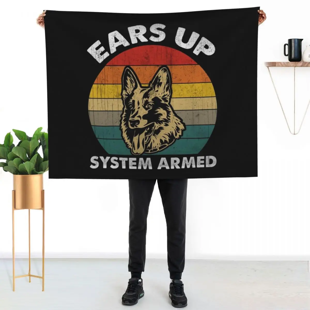 German Shepherd Owner Gift Throw Blanket Tourist Camping funny gift Luxury Throw Soft Plaid Blankets