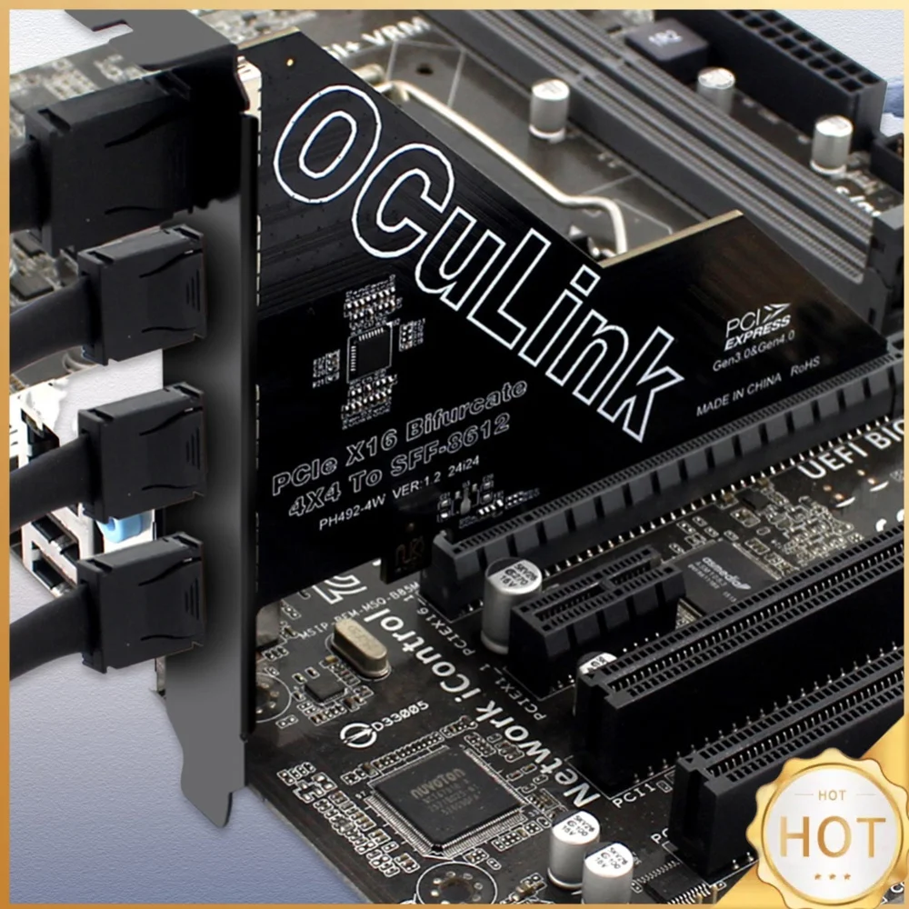 PCIe X16 To SFF 8611&8612 Adapter Card PCI Express PCI-E X16 SSD Convert Card PCIe OCuLink SFF-8612 Adapter Card Expansion Card