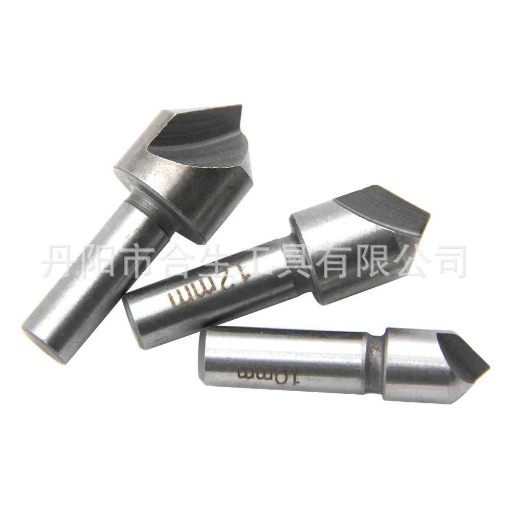 3pcs HSS-4241 silver 5-Flute Single blade Countersink Drill Bit Set 90° Chamfering Cutter 10mm 12mm 16mm Reamer For Wood/Metal