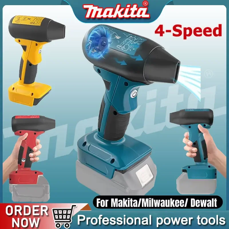 

Makita 130000RMP 4-Speed Handheld Turbo Jet Fan Air Blower Car Violent Blower Car Wash Air Gun Dryer For /Dewalt/Milwaukee/Bosch