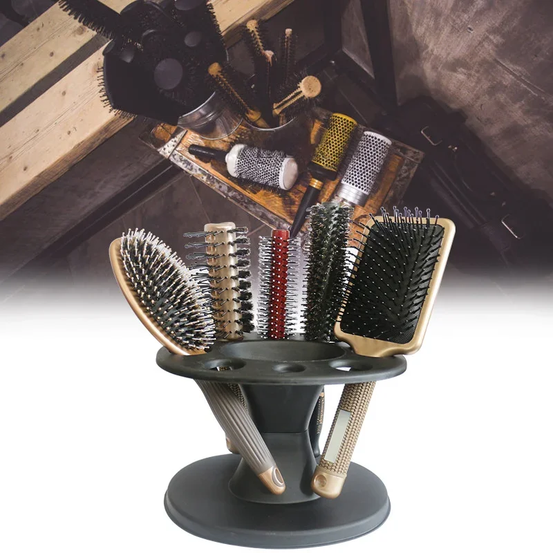 Salon Barber Comb PP Storage Stand Hairdressing Combs Brushes Scissors Iron Roll Organizer Rack Hair Styling Comb Tools Holder