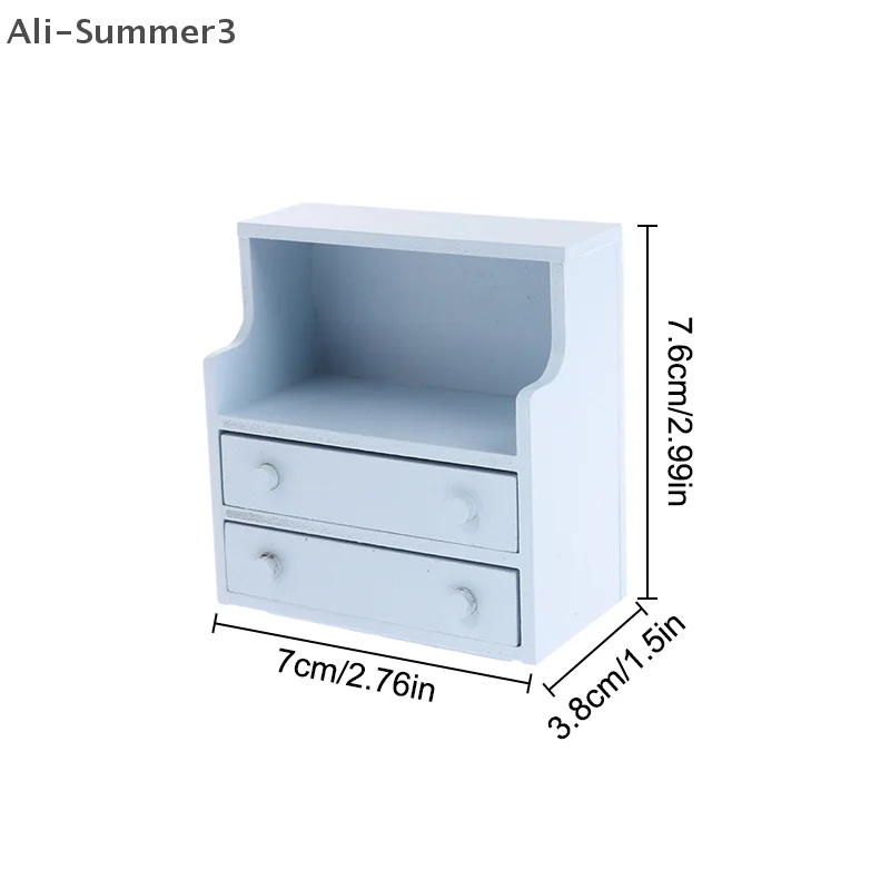 1/12 casa de bonecas em miniatura mesa cabeceira gaveta armário boneca simulação armário armazenamento móveis decoração casa bonecas acessórios