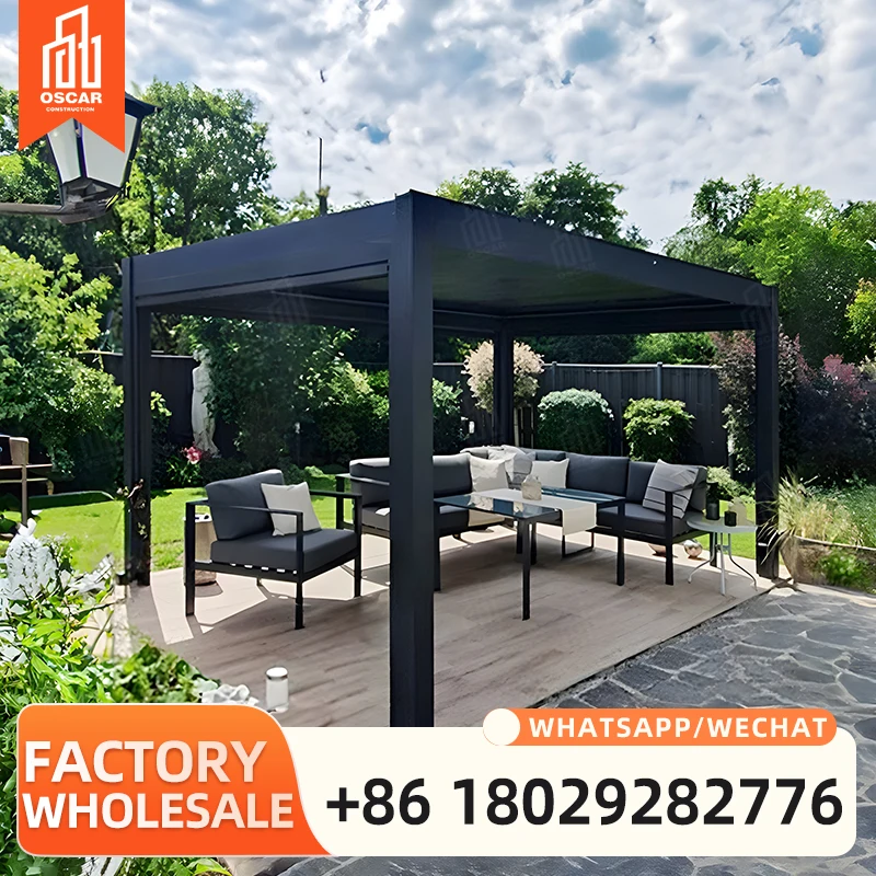 Customizable Aluminum Alloy Pergola for Outdoor Spaces in America Pergola with Creative Designs and Durable Construction Factory