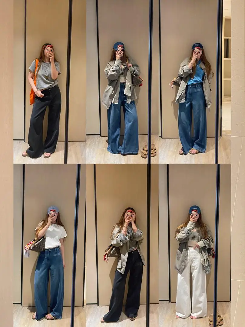 

Джинсы KOGIRL с высокой талией, широкими штанинами, комфортные, стройнящие, простые, весенне-осенние, женские джинсовые брюки