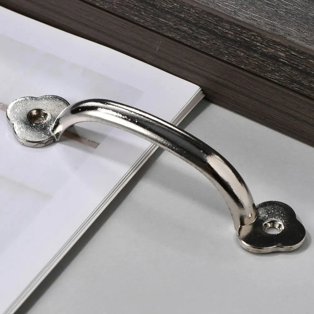 Bronze Arched Cabinet Door Handles Antique Chinese Style Wardrobe Door Handle Zinc Alloy Simplicity Furniture Handles