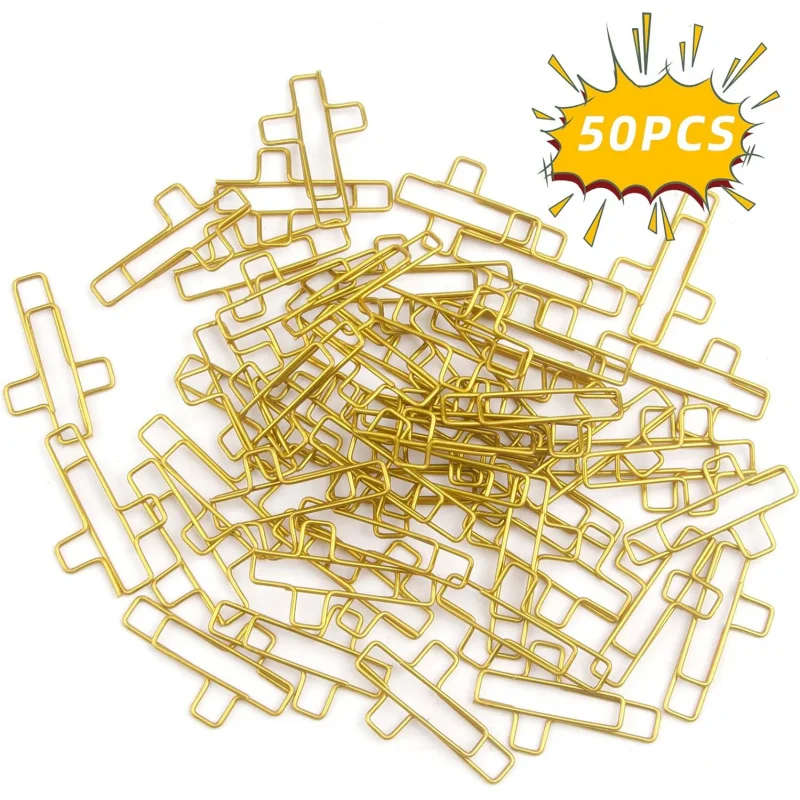 20/50 PCS Gold Cross Bible Paper Clips - Versatile Bible Study Supplies, Also Great as Journaling Paper Clips and Bookmarks