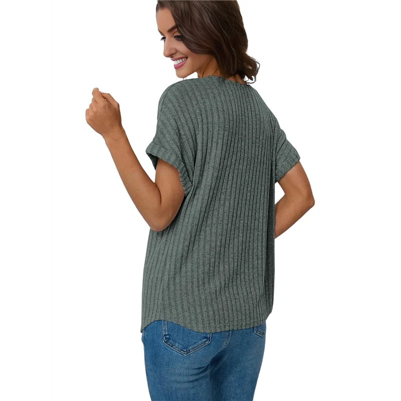 

ABRT-Женские рубашки, летние свитера, туники с короткими рукавами, топы, нарядные повседневные вязаные блузки