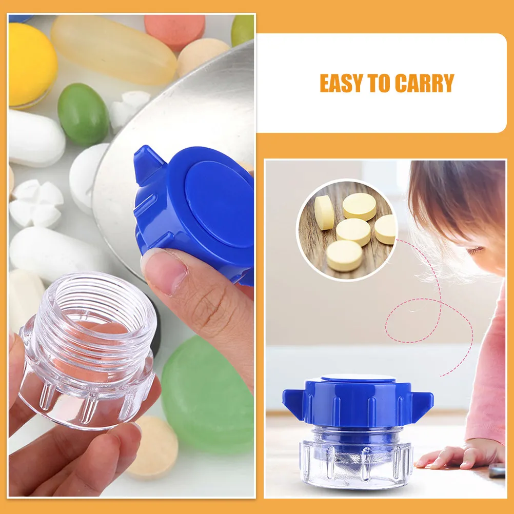 2Pcs Baby Pill Grinder Fine Powder Medication Grinding Tool Portable Lightweight Household Tablets Grinder for Infants Medicine