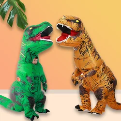 T-Rex Dinosaur Inflatable Costume Purim Halloween Party Cosplay Fancy Suits Mascot Cartoon Anime Dress for Adult Kids