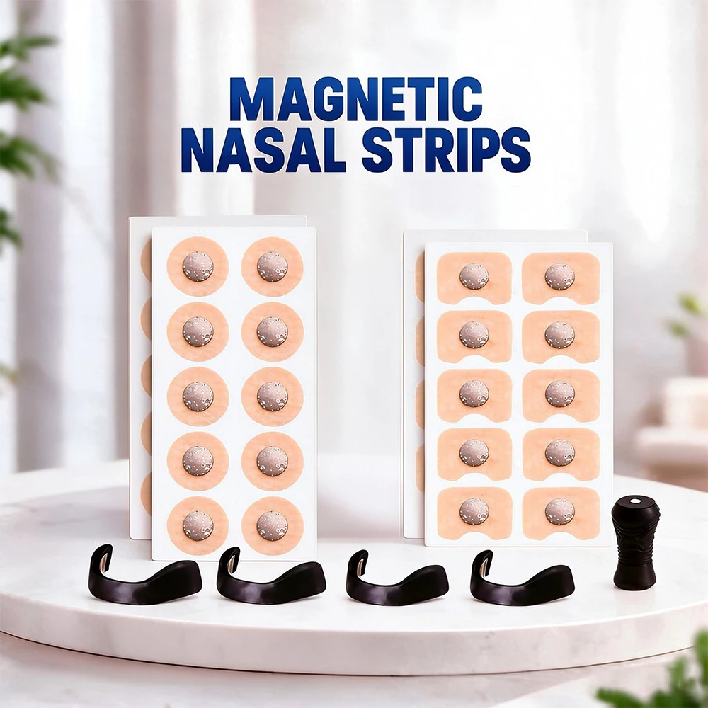 Magnetic Nasal Strips Congestion Better Oxygen Intake Sports Workout Improve Breathing Airflow Comfort Anti Snoring Night Sleep