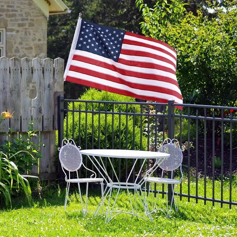 Multiple Sizes American Flag - American Heavy Duty Nylon American Flag Embroidered with Stars, Sewn Stripes and Brass Rings