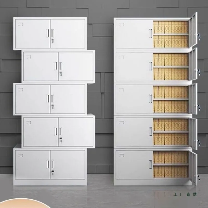 Split five-section cabinet Iron cabinet File cabinet Office locker, data cabinet top cabinet Financial file cabinet