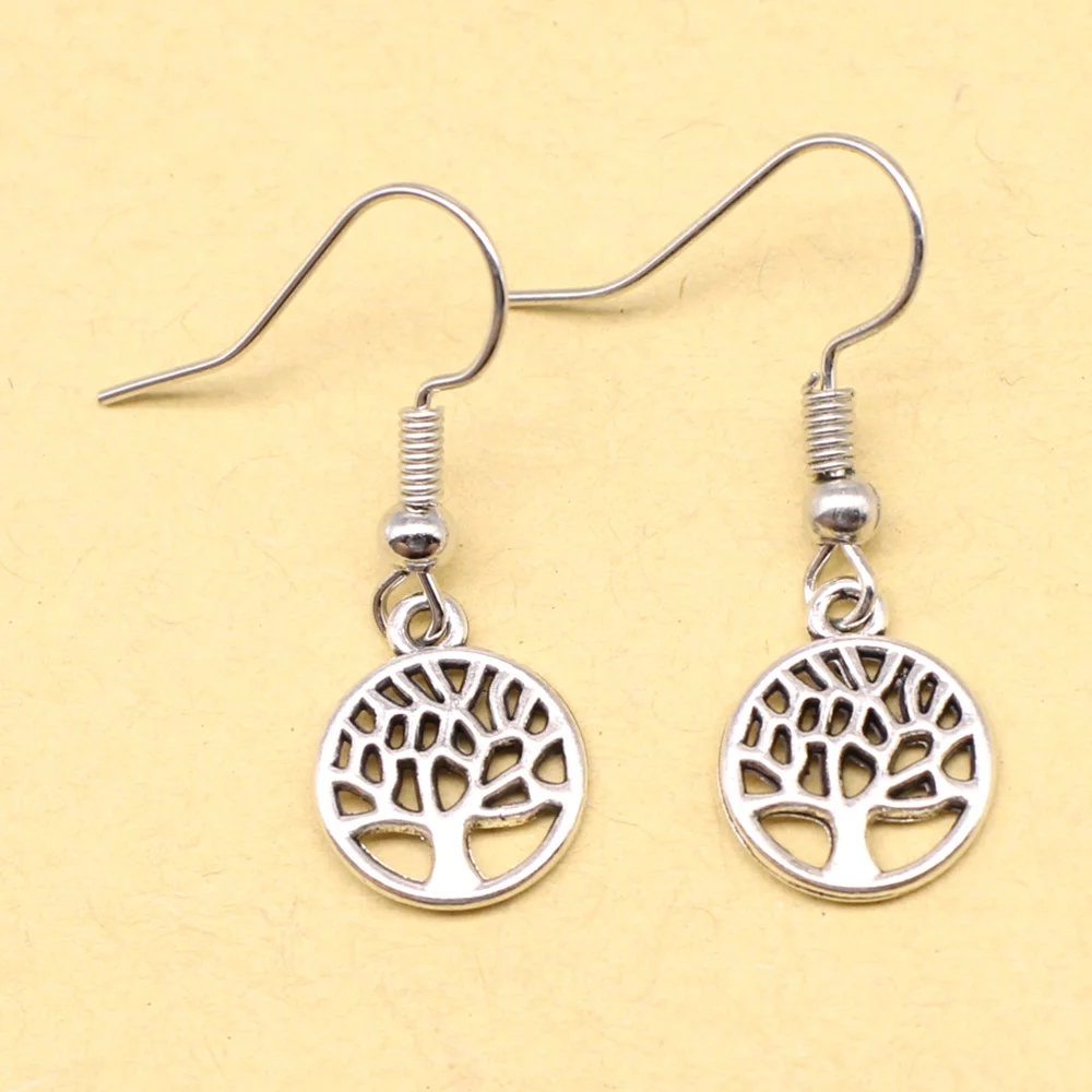 1 Pair 11x13mm Tree Of Life Dangle Earring Best Gift