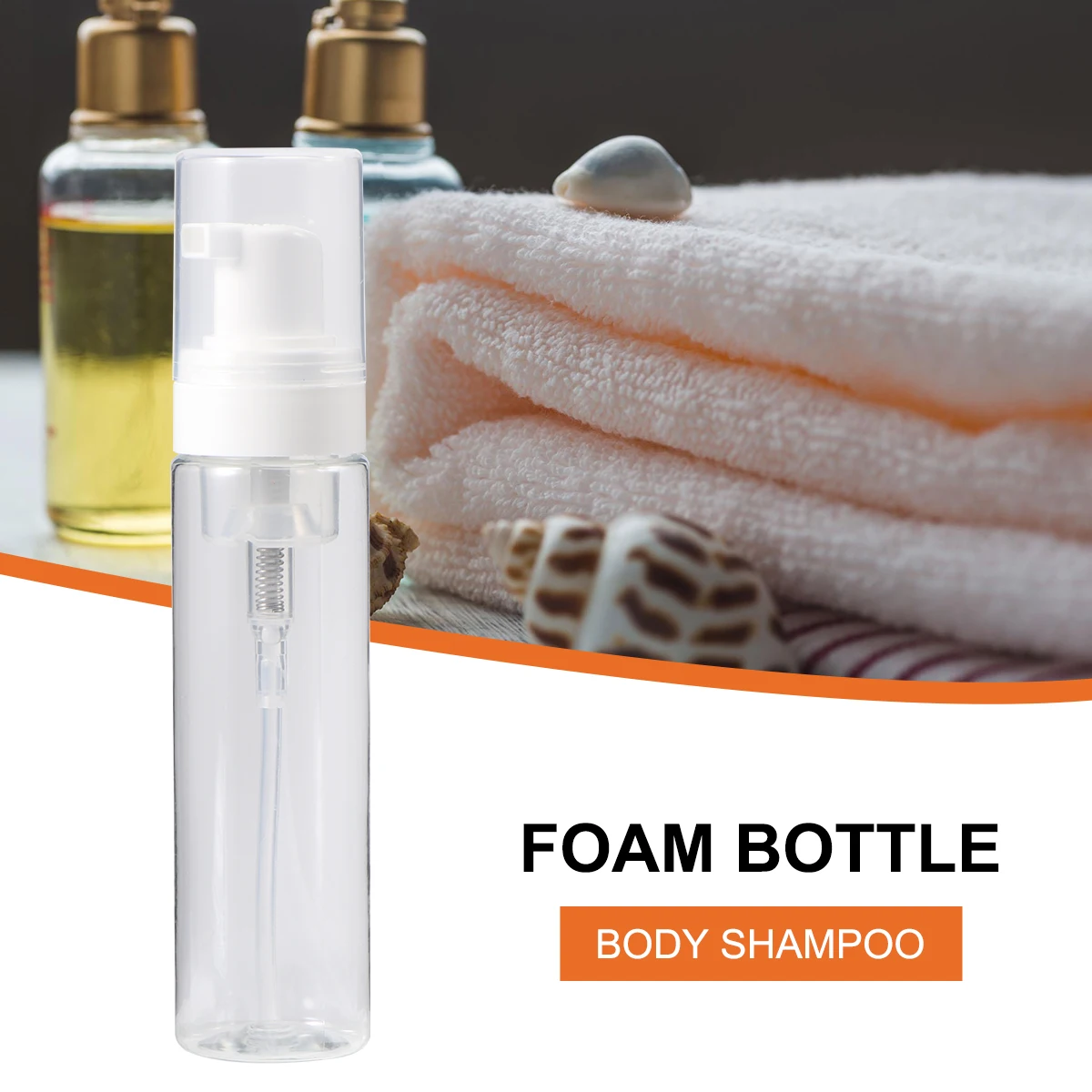 

10pcs Foam Bottle Travel Size Leak Proof Reusable Empty Bottles Shampoo Conditioner Lotion Body Wash Dispenser Pump Container