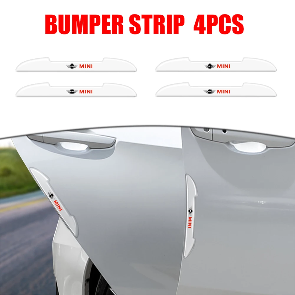 

4Pcs Transparent Car Door Edge Anti-Collision Bumper Strip Protector Sticker For MINI Cooper JCW WORKS R55 R56 F55 F56 R57 R58