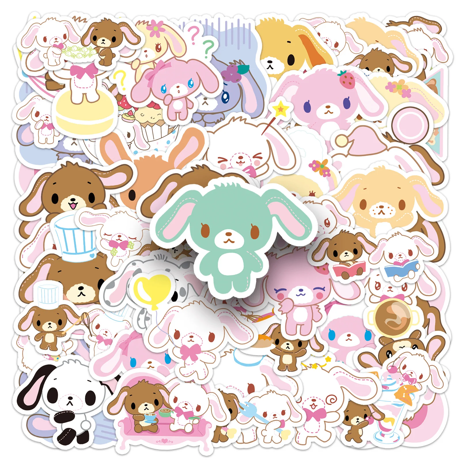 50Pcs Cute Sugarbunnies Stickers Decals For Phone Laptop Suitcase Notebook Skateboard Waterproof Sticker