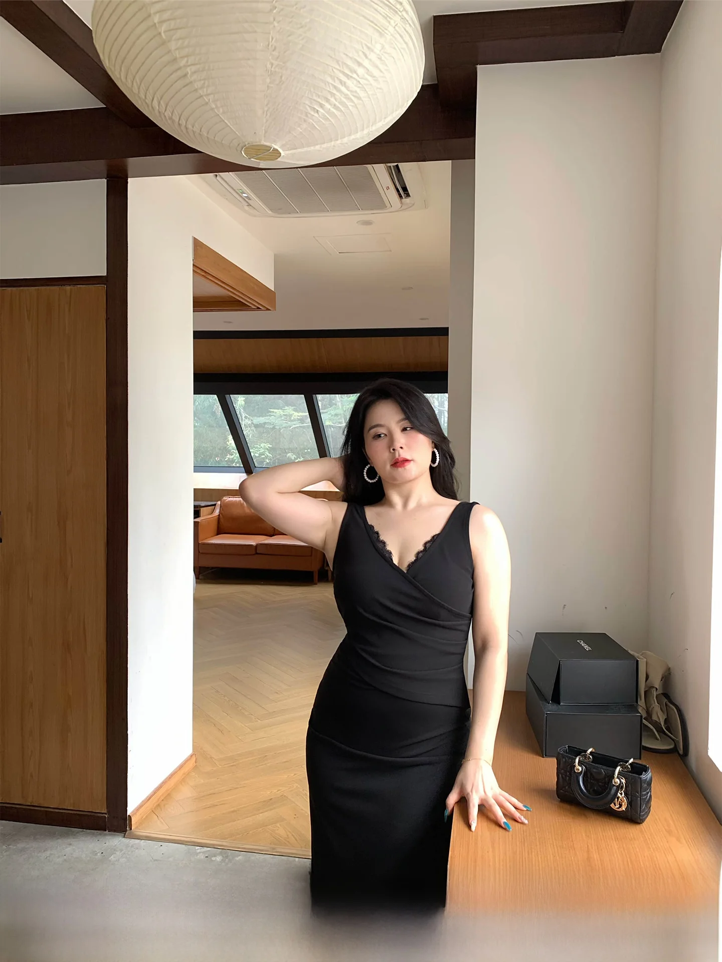 

Юбка А-силуэта ML Jasmine с кружевной отделкой, поясом, приталенная, летняя, новая, в корейском стиле, с высокой талией, V-образный вырез