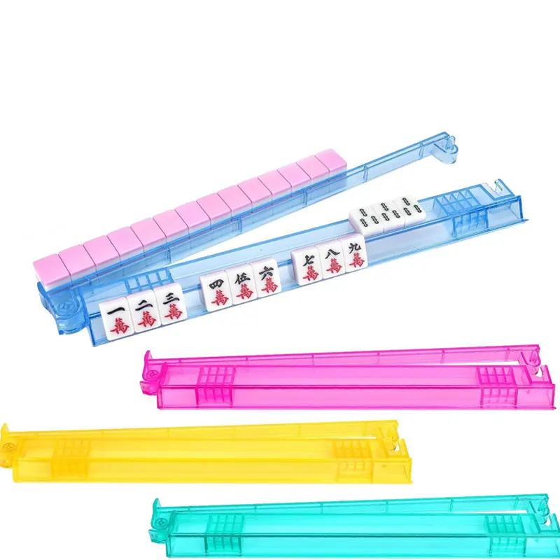 American Mahjong 18Inch Transparent 2in1 Tile Rack Push Rod Push Ruler Tile Sorting Organizer For Mah Jongg  Accessories