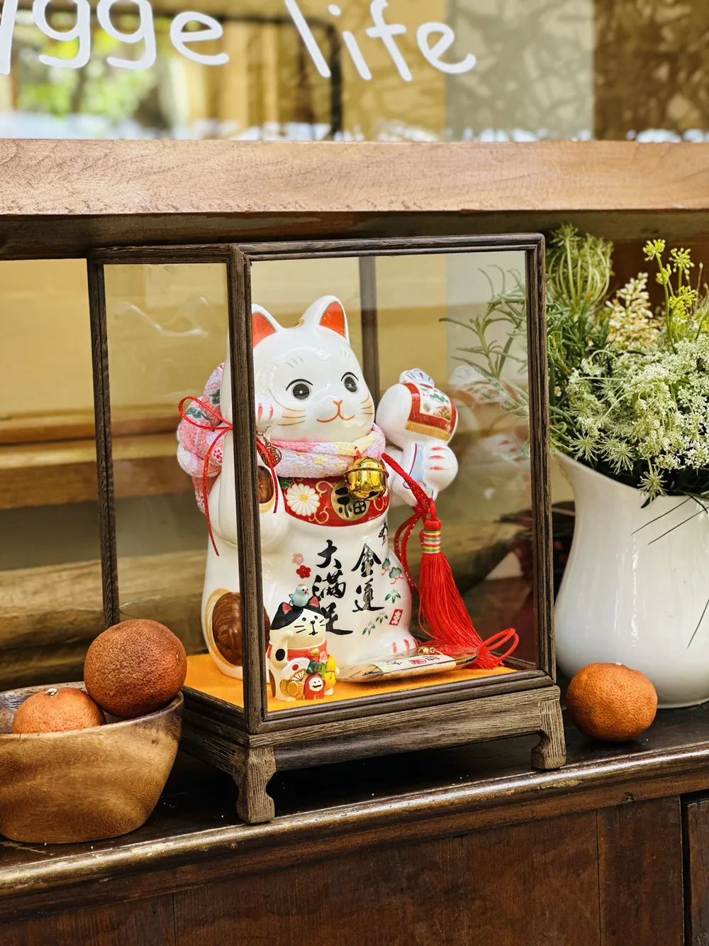 

Японская скульптура удачи в японском стиле, элитный декор, подарок на открытие бизнеса, для процветания, украшение для гостиной, подарок на день рождения