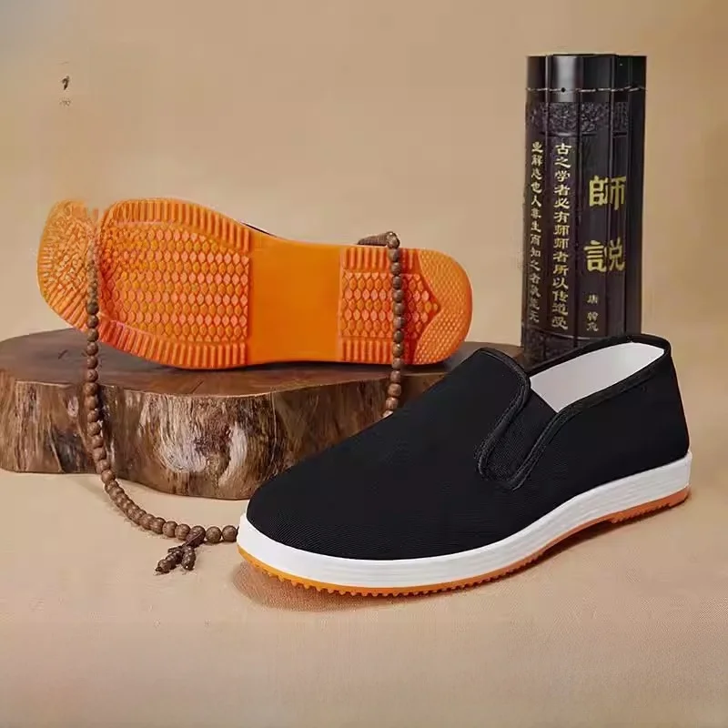 

Authentic Old Beijing Men's Cloth Shoes Anti-Slip Soft Bottom Construction Site Bull Tendon Bottom New Style Casual Slippers