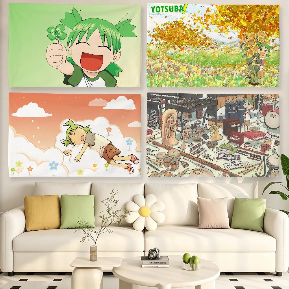 Anime Y-Yotsuba Koiwai Cute flag For Living Room Home Dorm Decor Wall Outdoor Camping Party Banner Gifts
