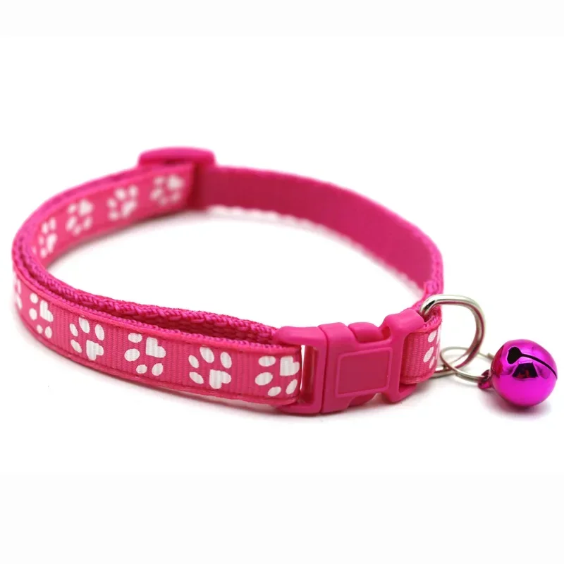 Pet Collar Dog Collar Cat Collar Single Foot Print Paw Print Bell Pet Supplies Pet Accessories Dog Accessories