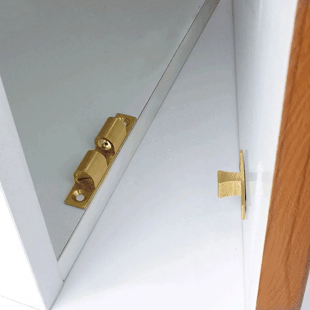 

3pcs Double Ball Tension Latch For Cabinet Door Brass Roller Catch Adjustable Waterproof Rustproof Closet Closure Hardware