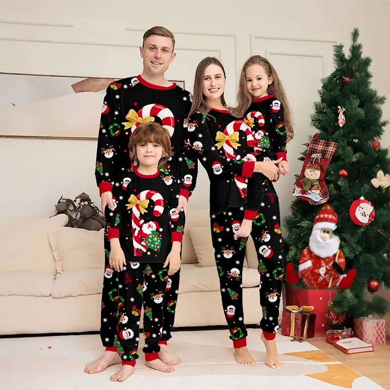 Christmas Family Matching Outfits Pajamas Family Look Clothing Sets 2 Pieces Suit Father Mother Kids Baby Xmas Sleepwear Pyjamas