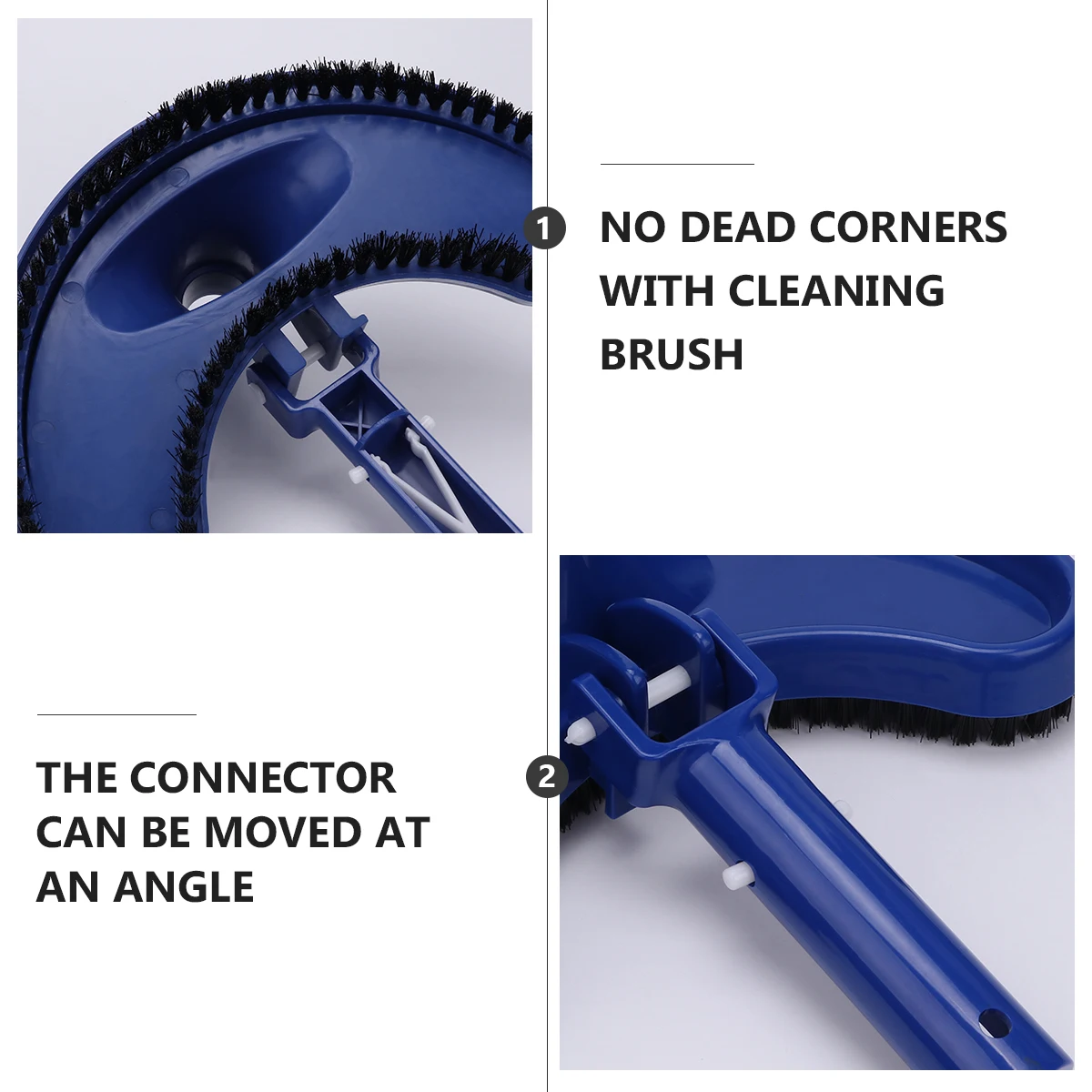 

Swimming Pool Curved Suction Head Cleaner Reusable Fadeless Cleaning Supplies for Pool Plastic Equipment