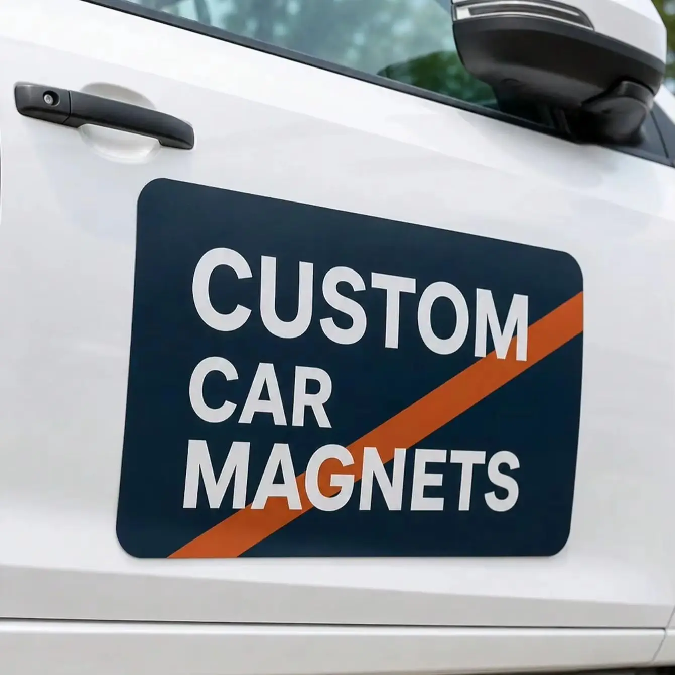 Custom Business Car Magnets, Personalized Logo Vehicle Door Signs, Removable Weather Resistant Magnet for Truck Business Adverti