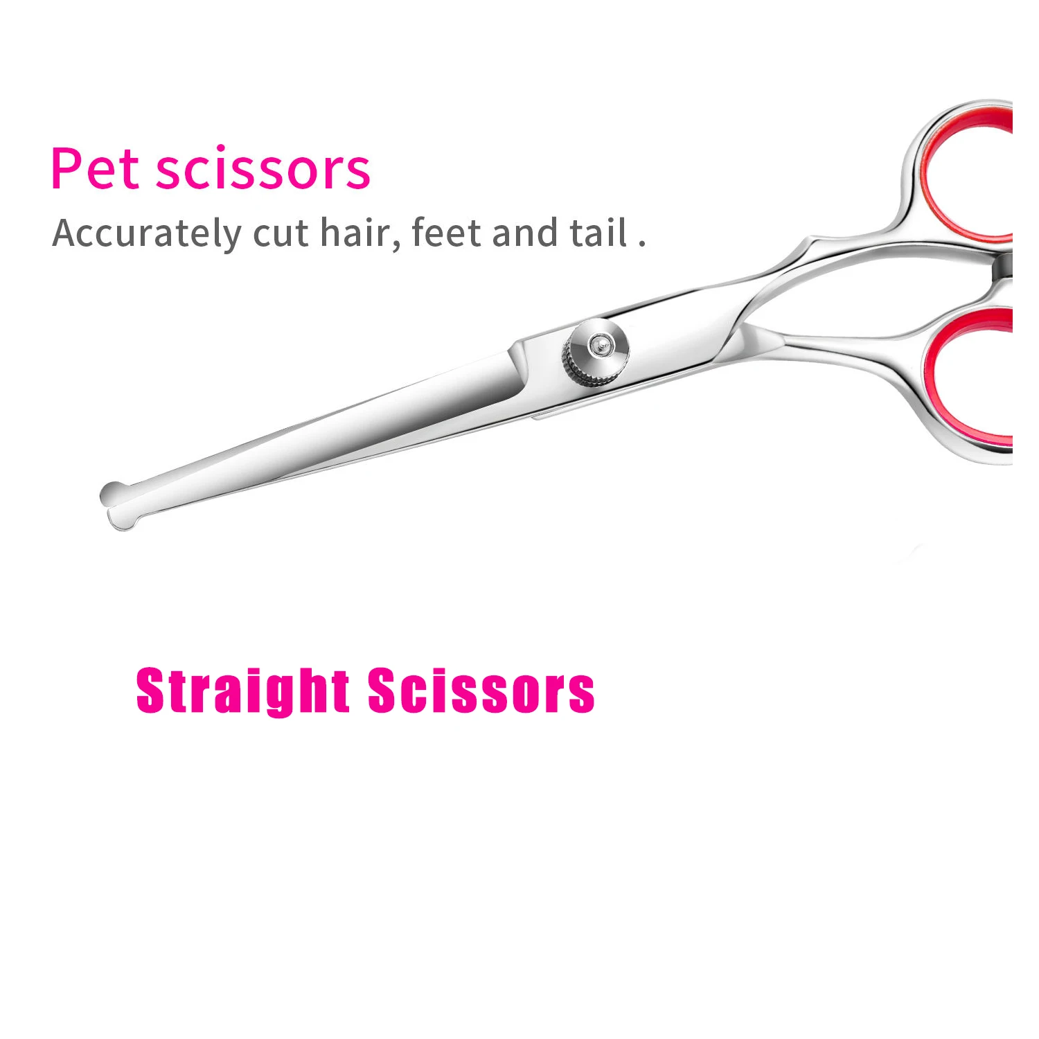 Dog Grooming Scissors Professional Stainless Steel Pet Hair Cutting Shears Safety Round Tip Pet Grooming Scissors Kit