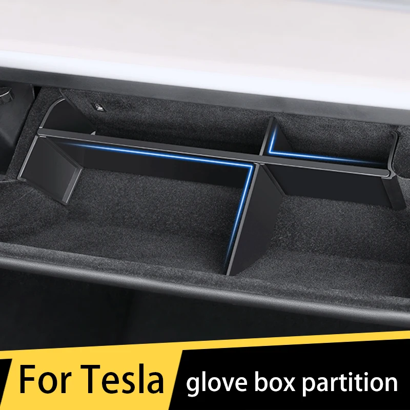 

ABS co-pilot glove box storage partition box for Tesla Model3/Y modified artifact accessories car interior