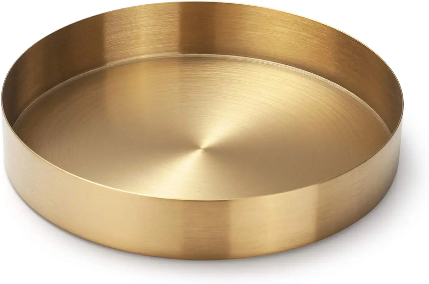 

Round Gold Tray Stainl Steel Jewelry, Make Up, Candle Plate Decorative Tray (7 Hes)