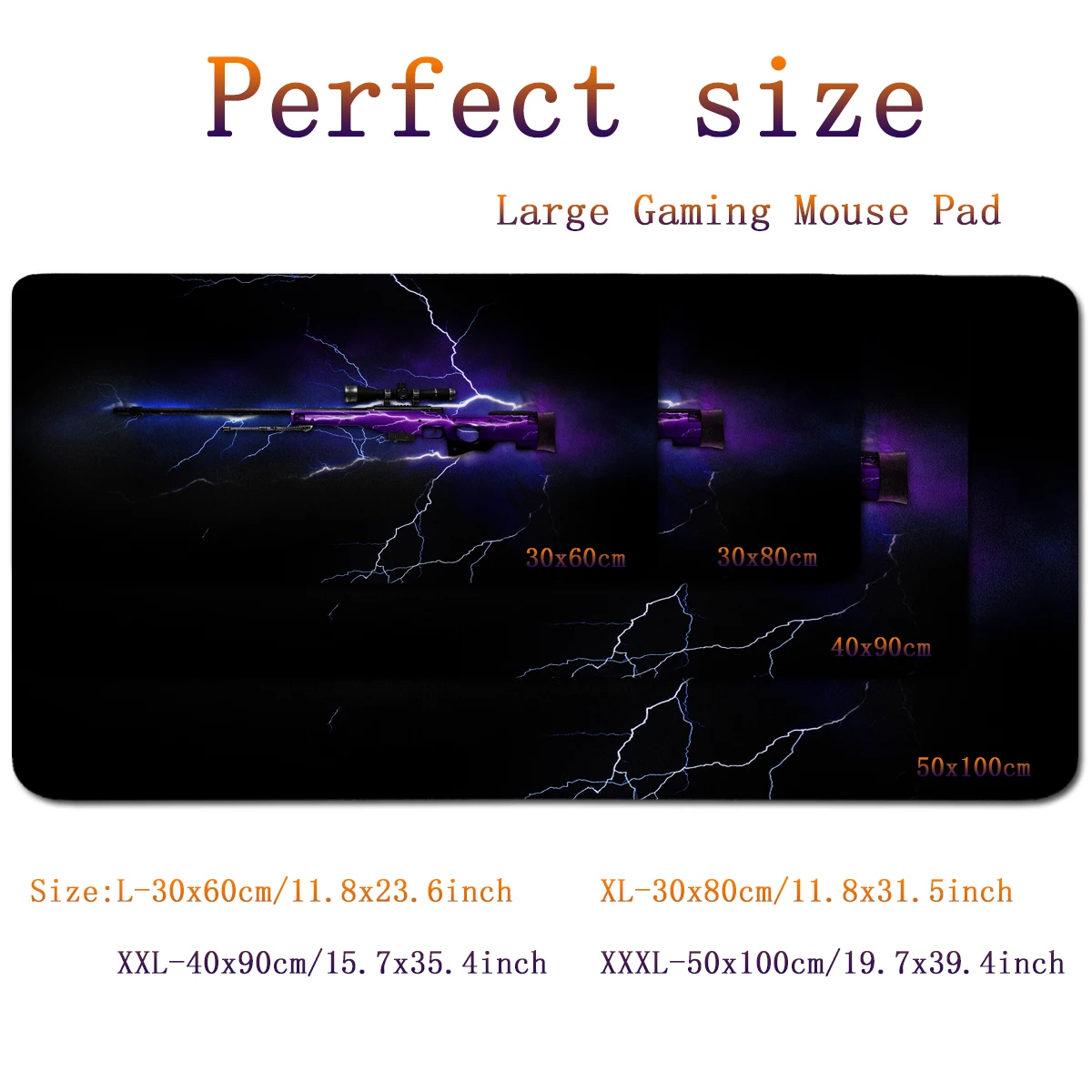 Large Gaming Mouse Pad for CS Go,Computer Keyboard Mouse Pad Non-Slip Base Game Mousepad,Big Desk Mat Pad Office Accessories