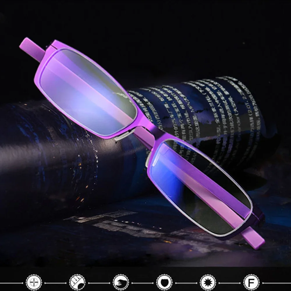 Lightweight Ultra-thin Frame Portable Double-sided Coating Reading Glasses +0.75 +1 +1.25 +1.5 +1.75 +2 +2.5 +2.75 to +4