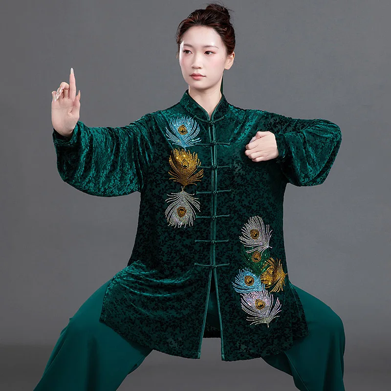 2026 New Women's Premium Tai Chi Set - Neo-Chinese Style Competition & Training Outfit for Baduanjin/Tai Chi**