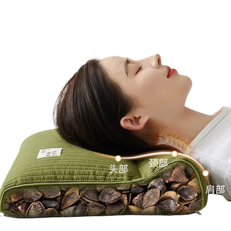 

*Full buckwheat pillow for cervical specific diseases, neck brace traction to help sleep and prevent pillowing