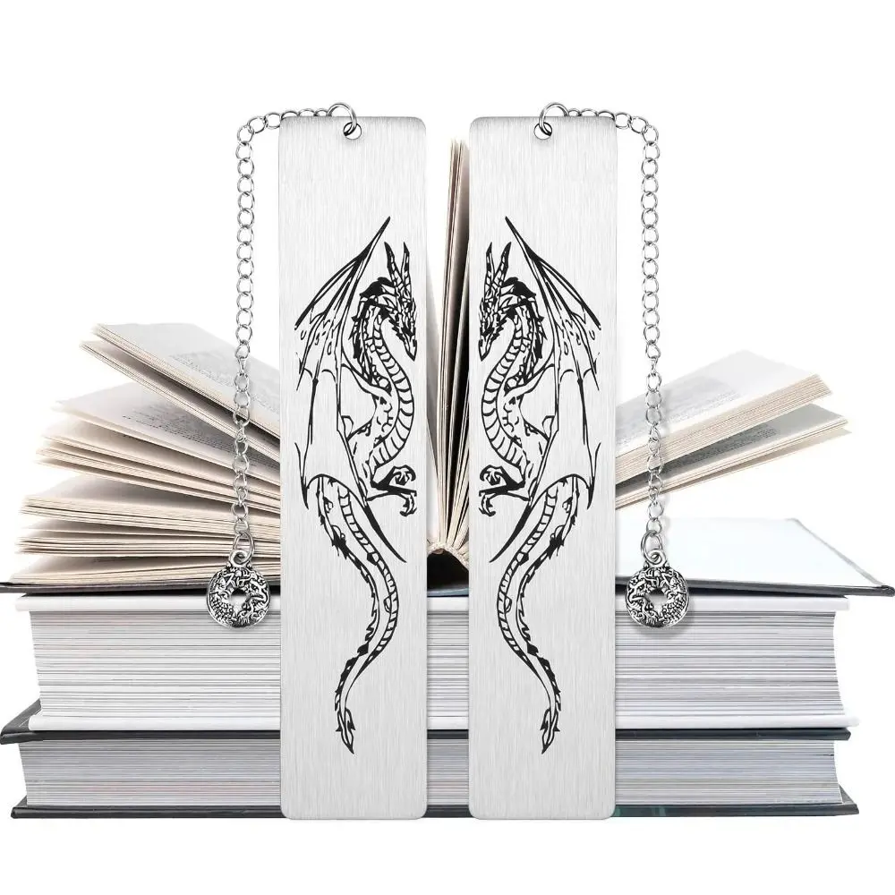 Gift Stainless Steel Black Dragon Book Mark Anime Stationery Book Accessory Reading Collect Personalized Book Tags Women