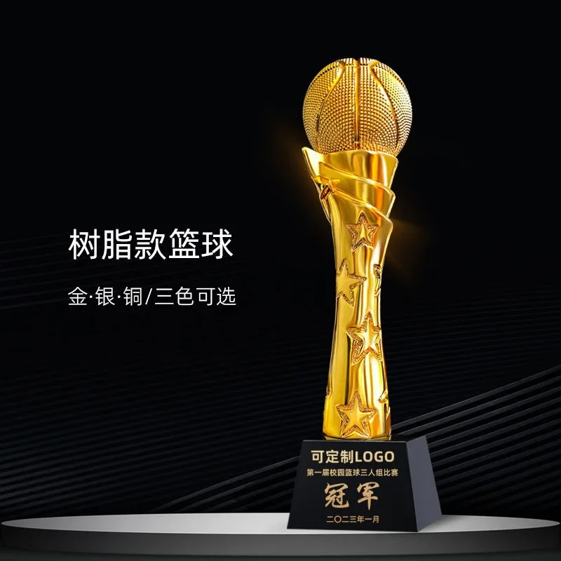 Basketball Football Billiards Crystal Trophy Custom Gold, Silver and Bronze Crown Asian Games Awards Gas Volleyball