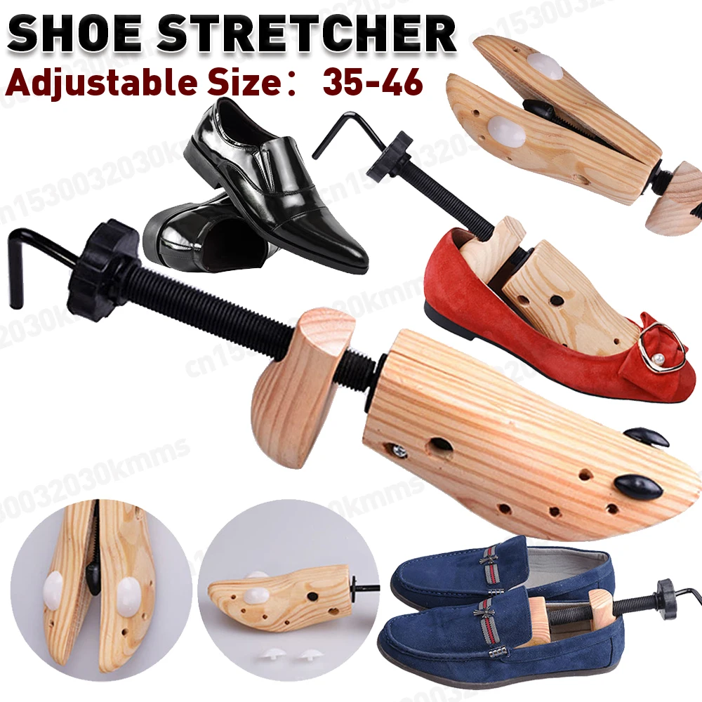1Pc Shoe Stretcher Adjustable Women and Men\'s Shoe Widener Wooden Expander for Wide Feet Bunions Calluses Wooden Shoe Stretcher