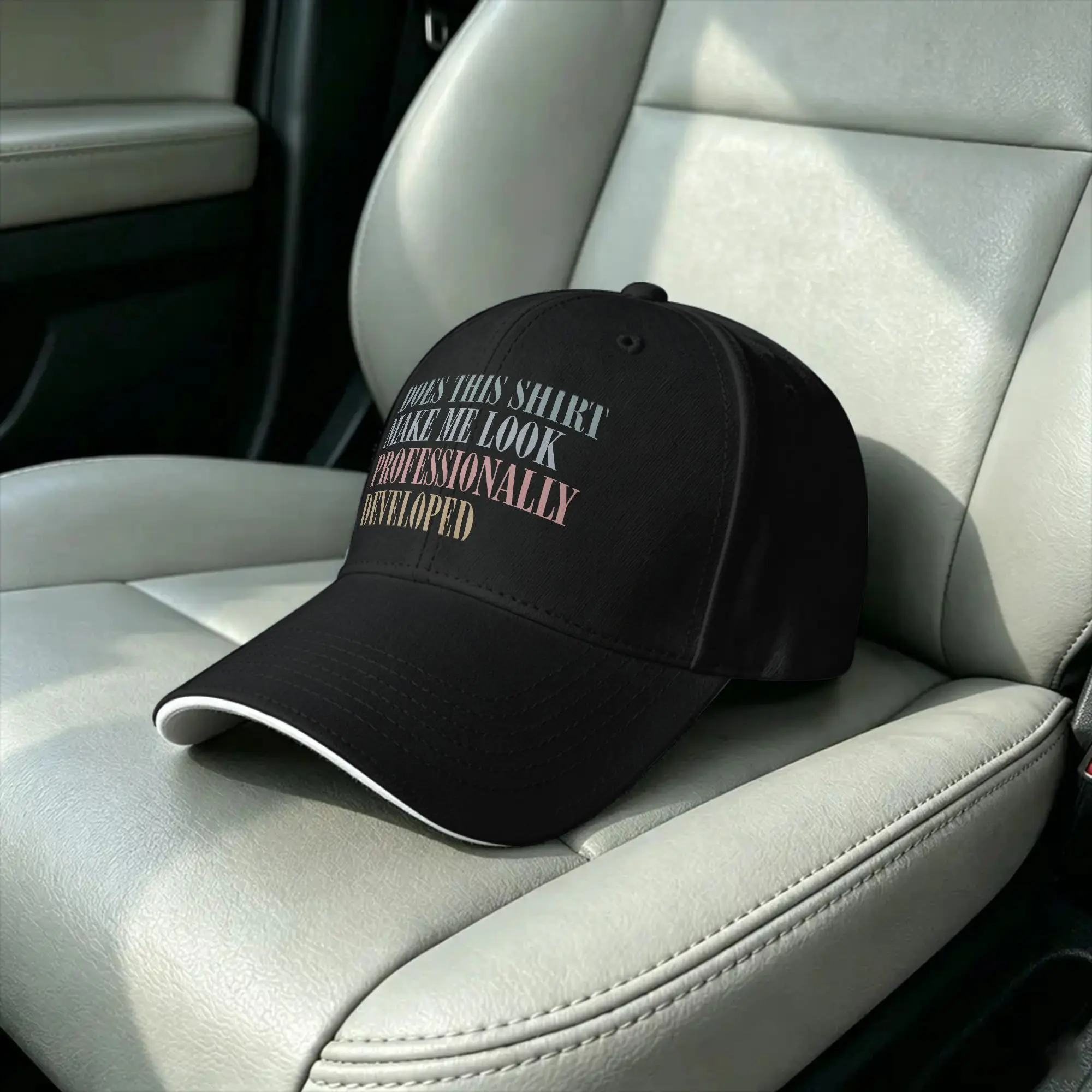 Does This Make Me Look Professionally Developed Casual Baseball Cap Summer  Trucker Hat Hot Sale Hunting Retro Baseball Caps
