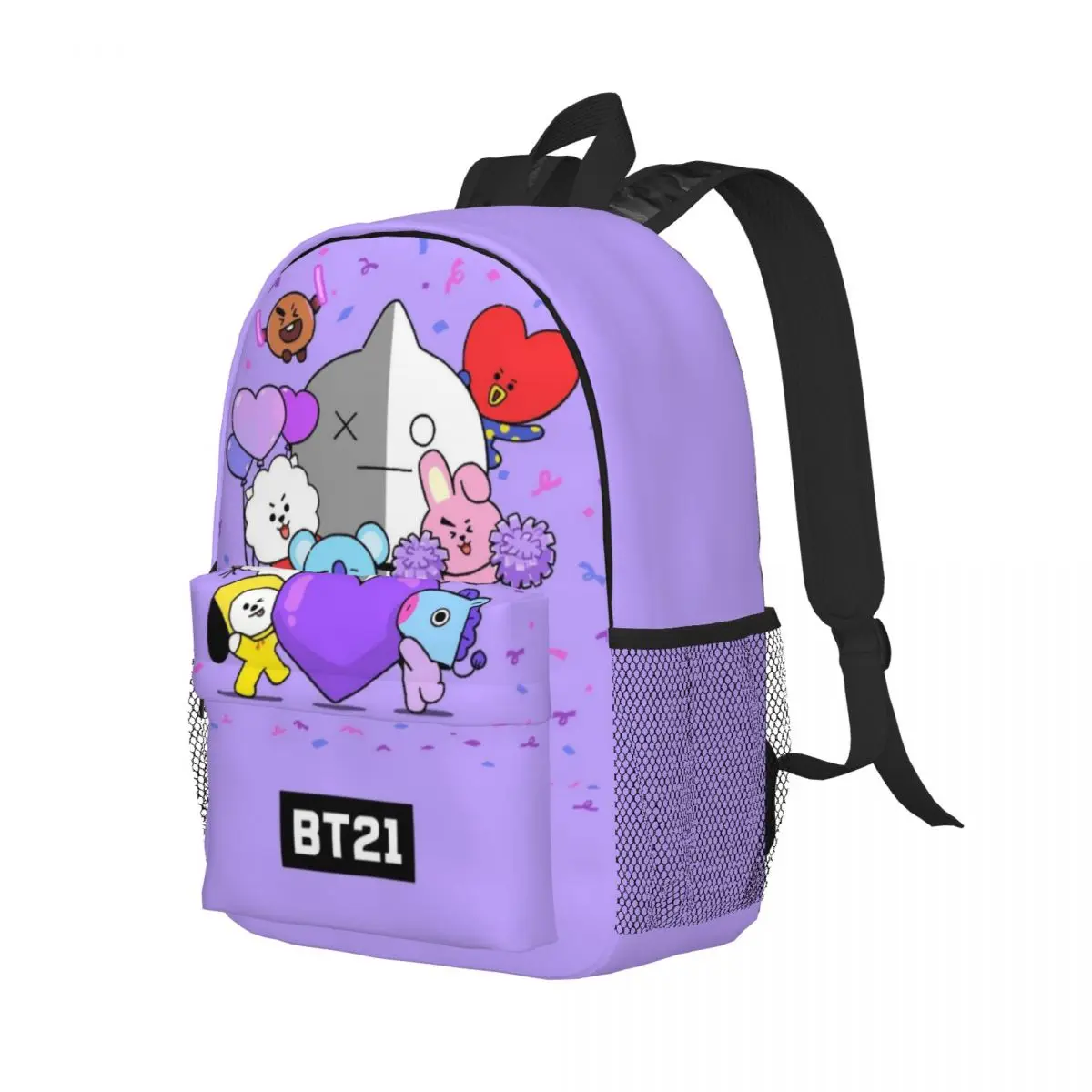 Mochila compacta BTS21 de 15 polegadas – Bolsa leve e elegante, perfeita para estudantes e viajantes