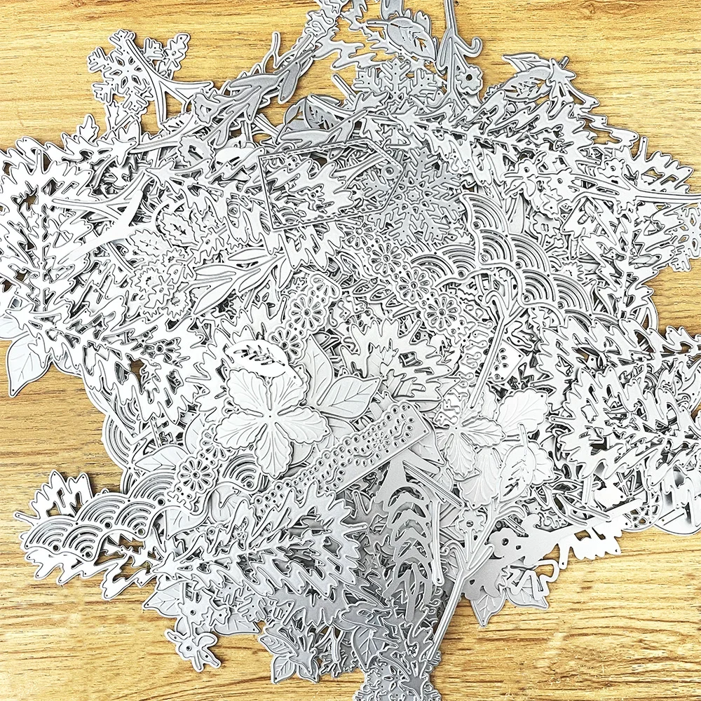 Metalowa matryca do wycinania Koronkowe kwiaty roślinne Matryce Losowa dostawa dla DIY Scrapbook Paper Card Embossed Stencils