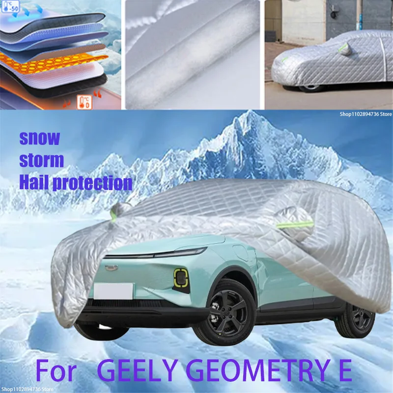 

For GEELY GEOMETRY E Outdoor Cotton Thickened Awning For Car Anti Hail Protection Snow Covers Sunshade Waterproof Dustproof