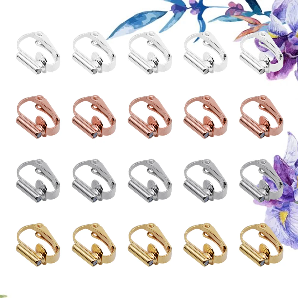 20 PCS Ear Clips Converters Earrings Small Ears Accessories Fastening Design