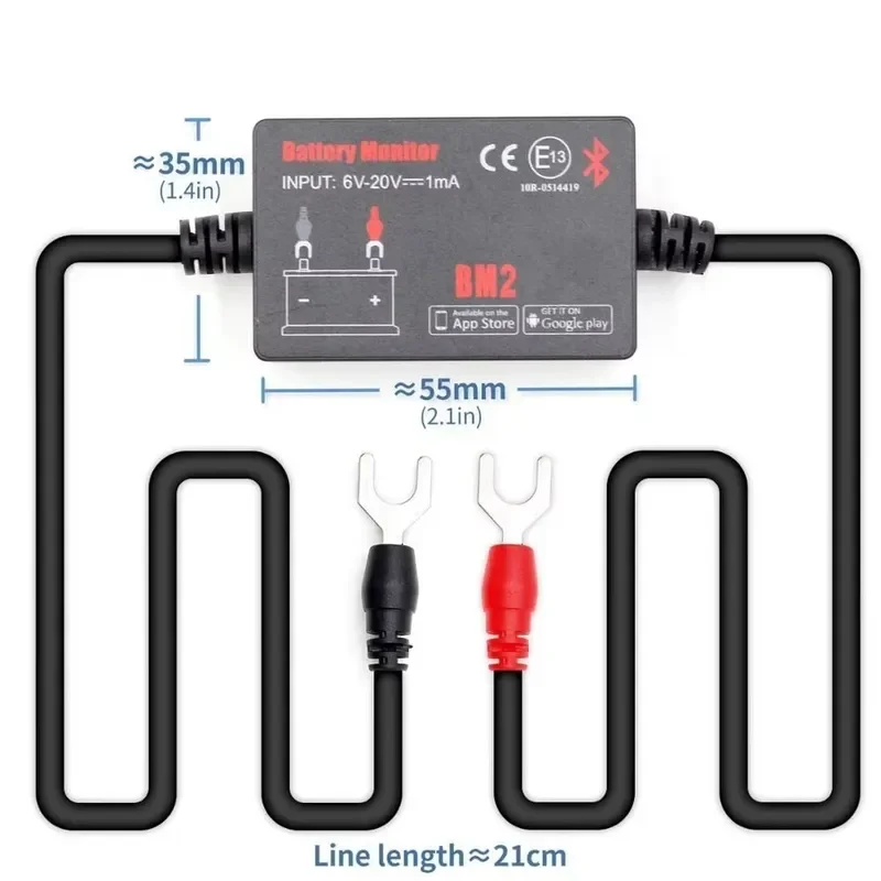 12V Car Battery Voltage Tester, Bluetooth 4.0 for Power Start & Charging System Diagnostics