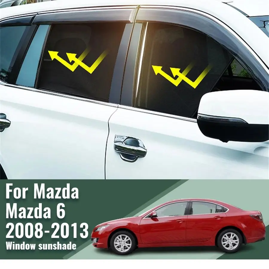 

For Mazda 6 Sedan 2008-2013 Magnetic Car Sunshade Shield Front Windshield Curtain Window Uv Protection Sun Shade Visor Blinds