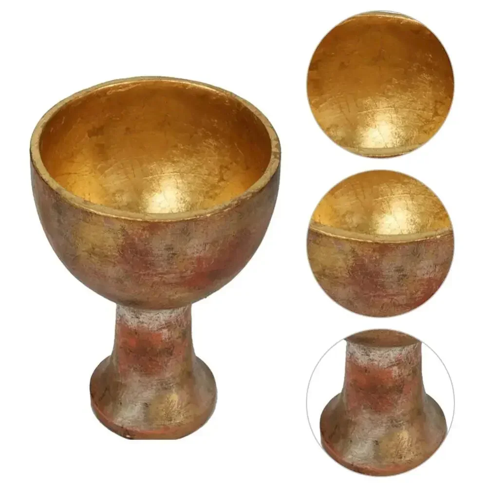 1PC Holy Grail Cup Props Vintage Trophy Resin Crafts Decorations Halloween Carnival Cosplay Costume Accessories