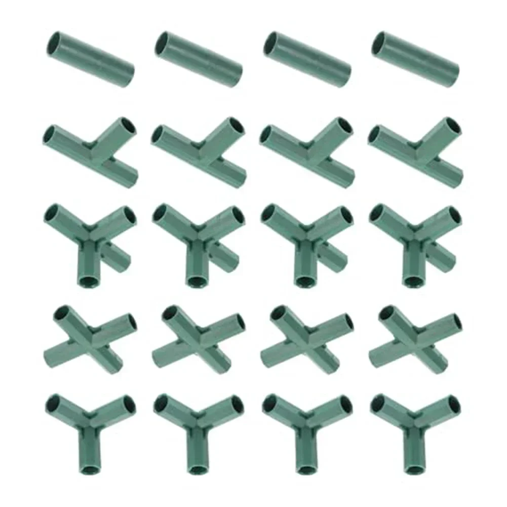 Gardening Projects Green Frame Building Connectors Greenhouse Frame Connectors Accessory Connector Set Robust Plastic Material